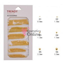 Decoratiuni pentru unghii DC030 din metal Aurii